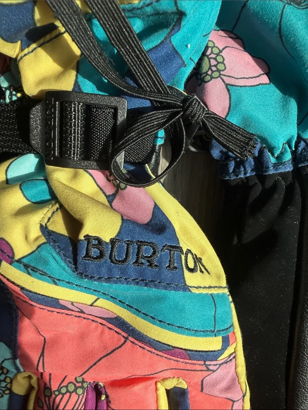 Burton Kids Floral Ski Gloves - Yellow, Blue, Pink, Black